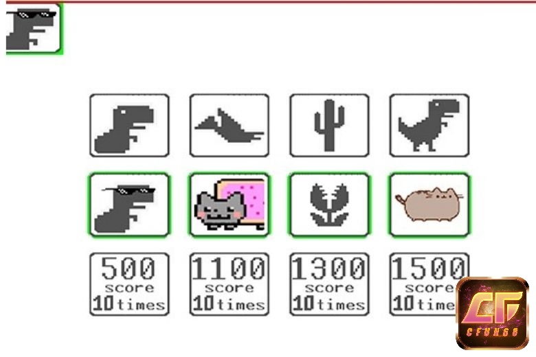 Các biểu tượng ngộ nghĩnh của game Dino T - Rex
