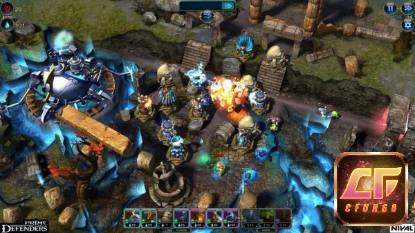 Trong game Prime World có nhiều loại tháp phòng thủ khác nhau