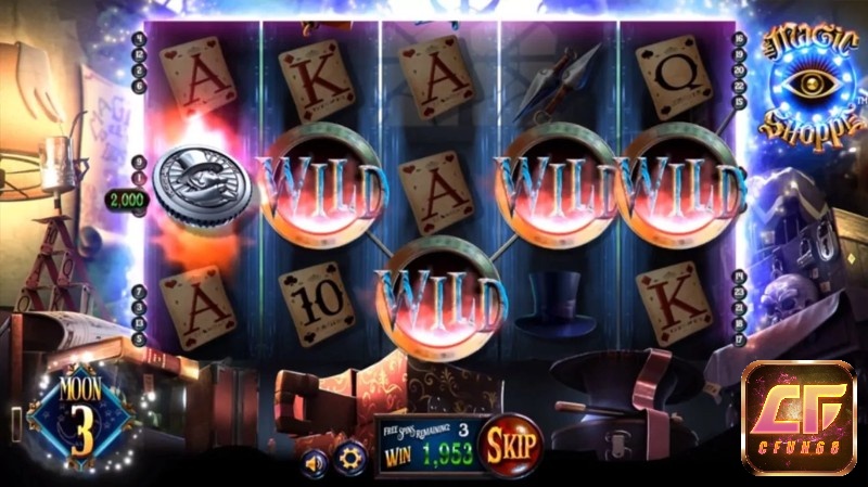 Biểu tượng Wild hình logo của trò chơi Magic Shoppe