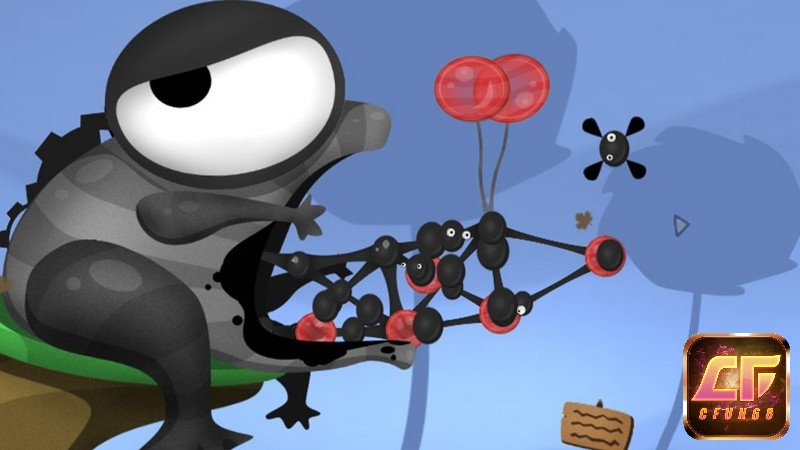 Kết nối các viên Goo nhỏ để tạo nên công trình khi chơi World Of Goo