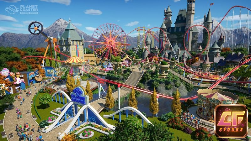 Planet Coaster quản lý, thiết kế, phát triển công viên