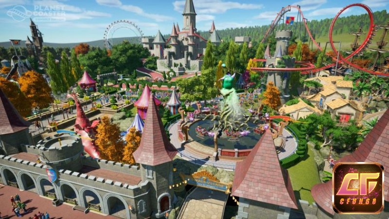 Planet Coaster có đồ họa 3D sống động