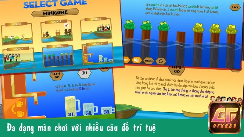 Qua Song IQ có màn chơi đa dạng