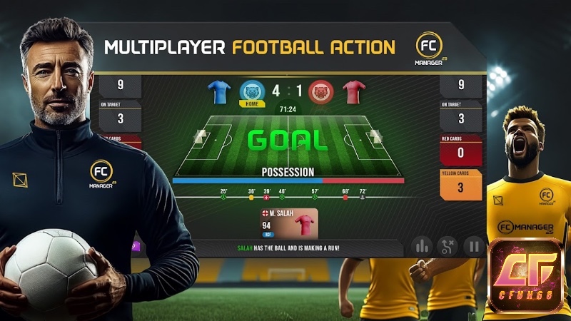 eFootball Club Manager 2025 sử dụng Unreal Engine 5, mang đến đồ họa chi tiết và hiệu ứng thời tiết chân thực, tái hiện trận đấu sống động như thật